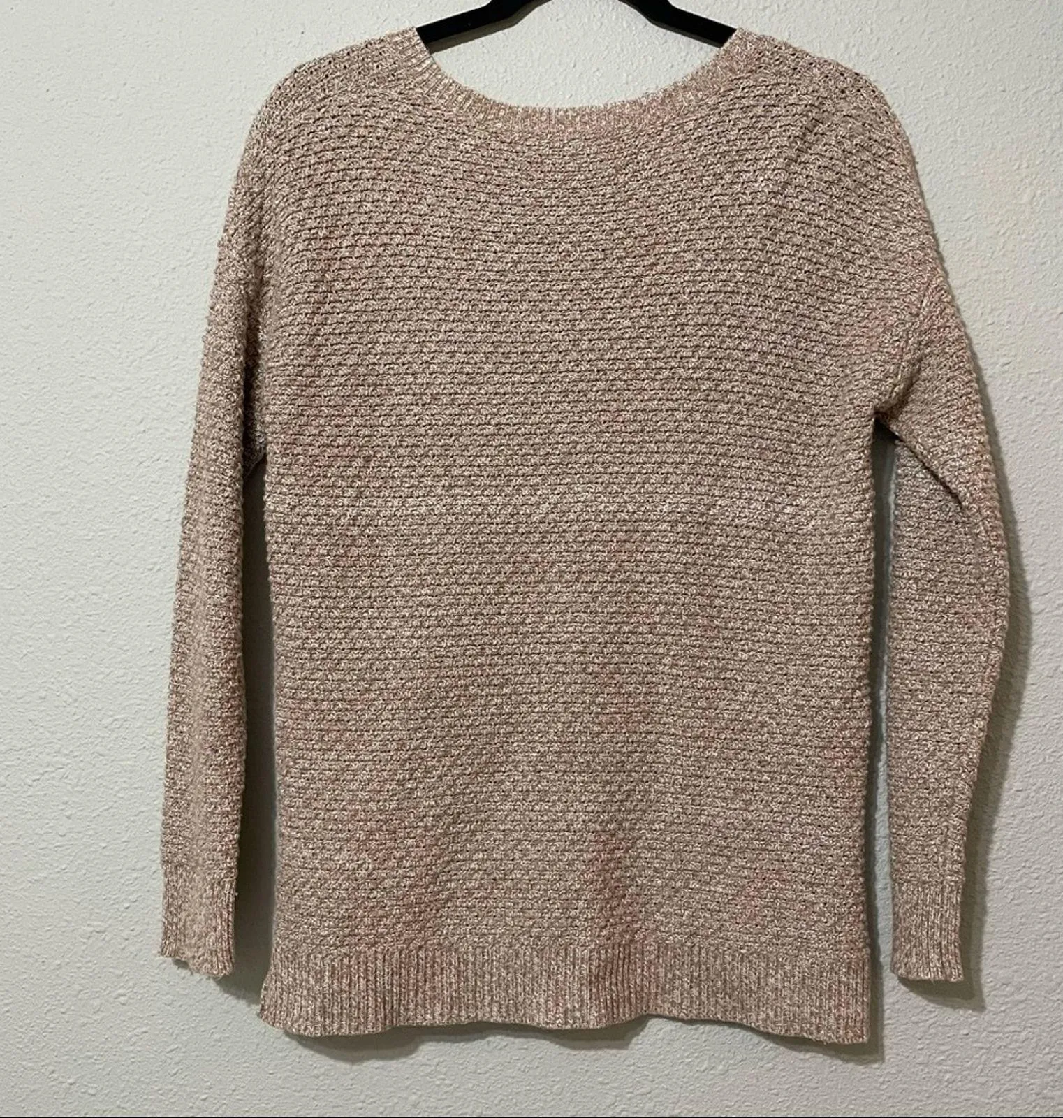 Madewell Beige Chunky Knit Side Zip Boxy Fit Sweater Womens XS Fall Casual - Image 5