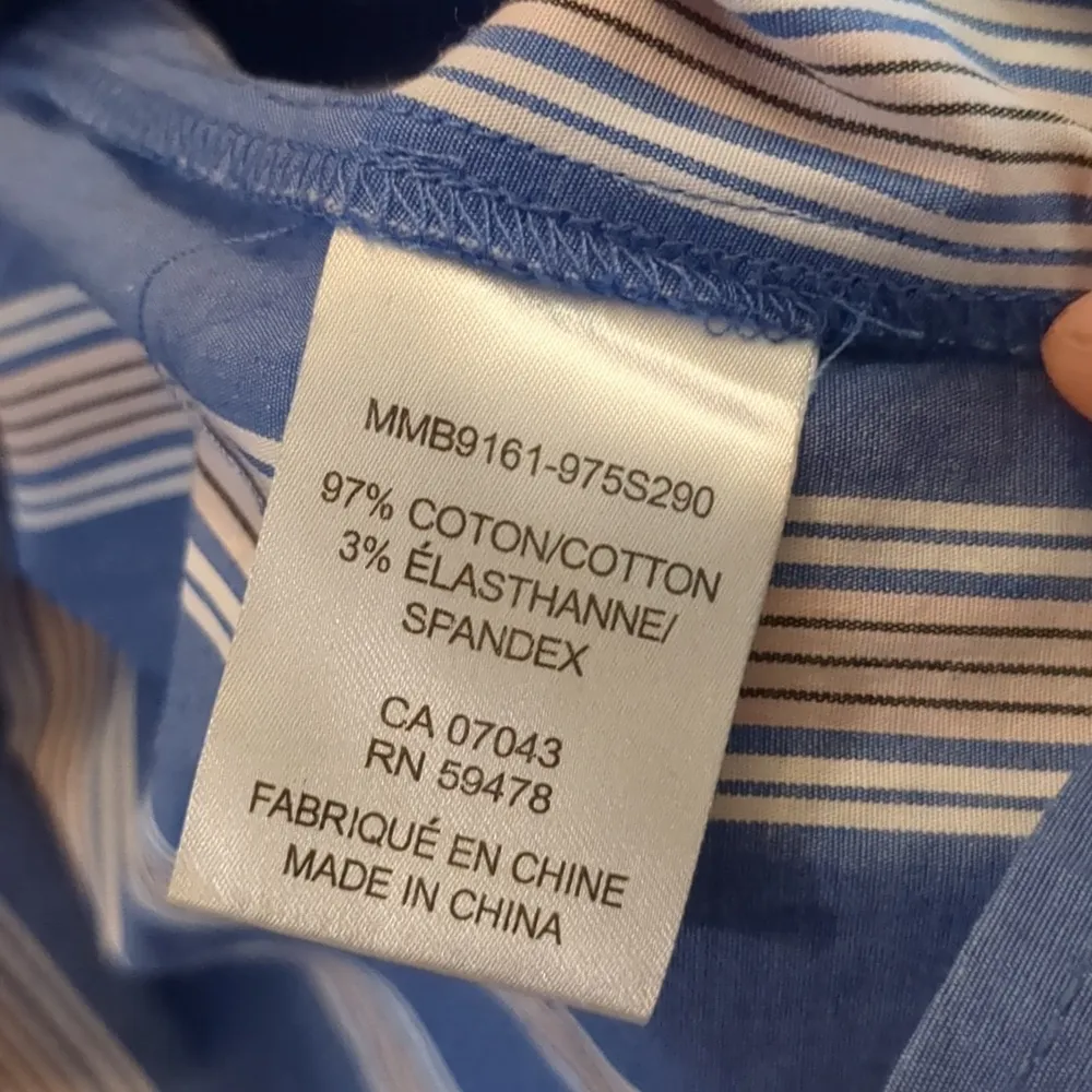 Maison cinqcent x  blue striped long sleeve blouse size small - Image 4