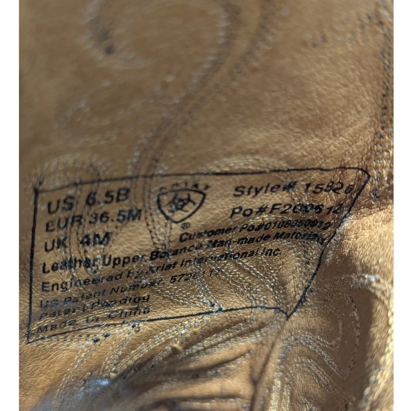 Ariat Legend Square Toe Leather Cowboy Boots Embrodiered Western Cowgirl Womens - Image 5