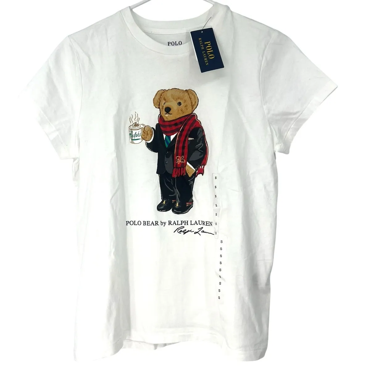 NWT Polo by Ralph Lauren S Teddy Bear T-Shirt Tee Top Holiday Christmas Winter - Image 2