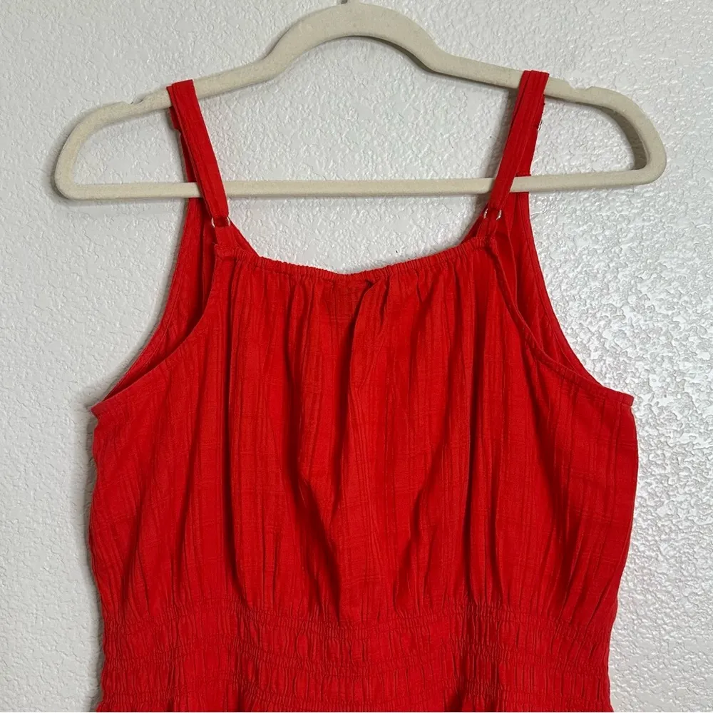 NWT Lane Bryant Scarlet Red Shirred-Waist Cami Tank Top, Size 16 - Image 6