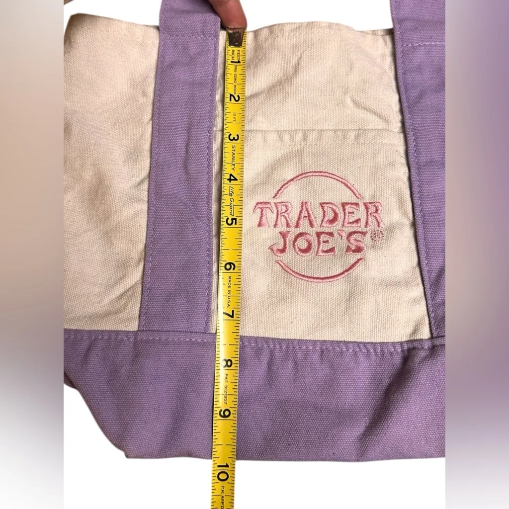 Trader Joes Pastel Purple Lavender Mini Tote Bag 2025 Edition - Image 6