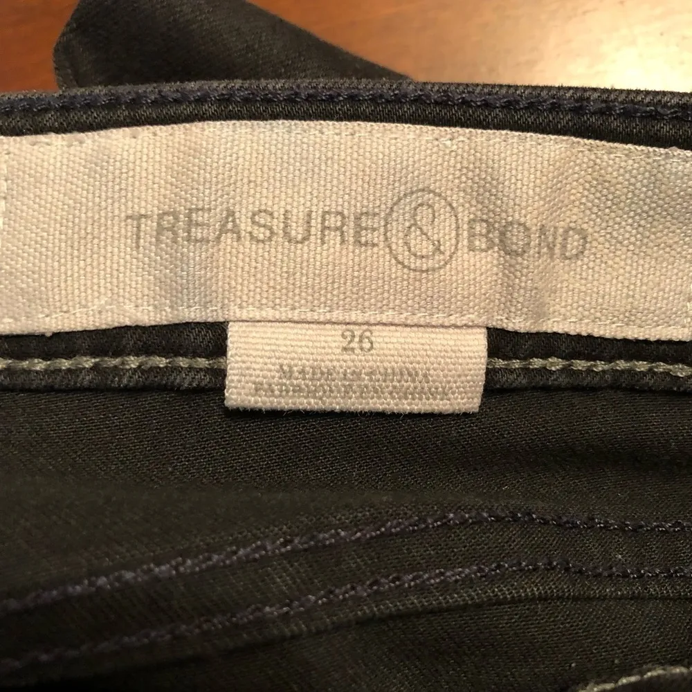 Treasure & Bond Moto Jeans Skinny Wash Out Black 26 Utility Edgy Party Chic - Image 14