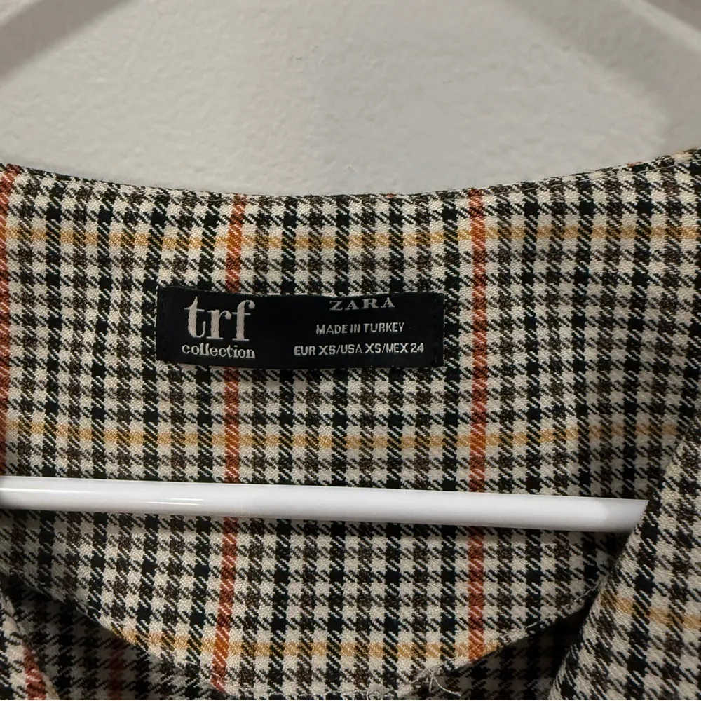 Zara V-Neck Plaid Button Long Sleeve Dress XS EUC - Image 7