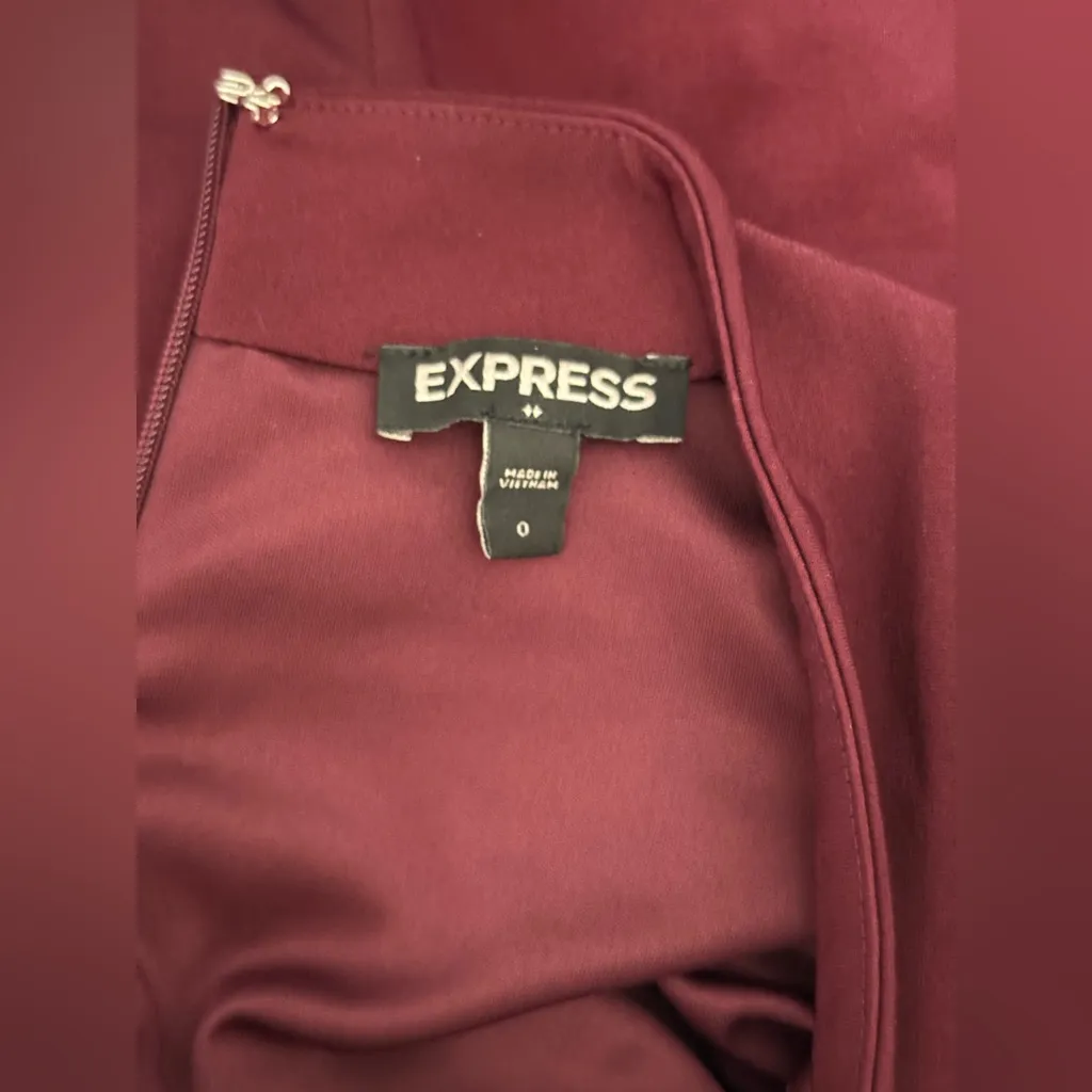 Express Deep Burgundy Dress - Image 3