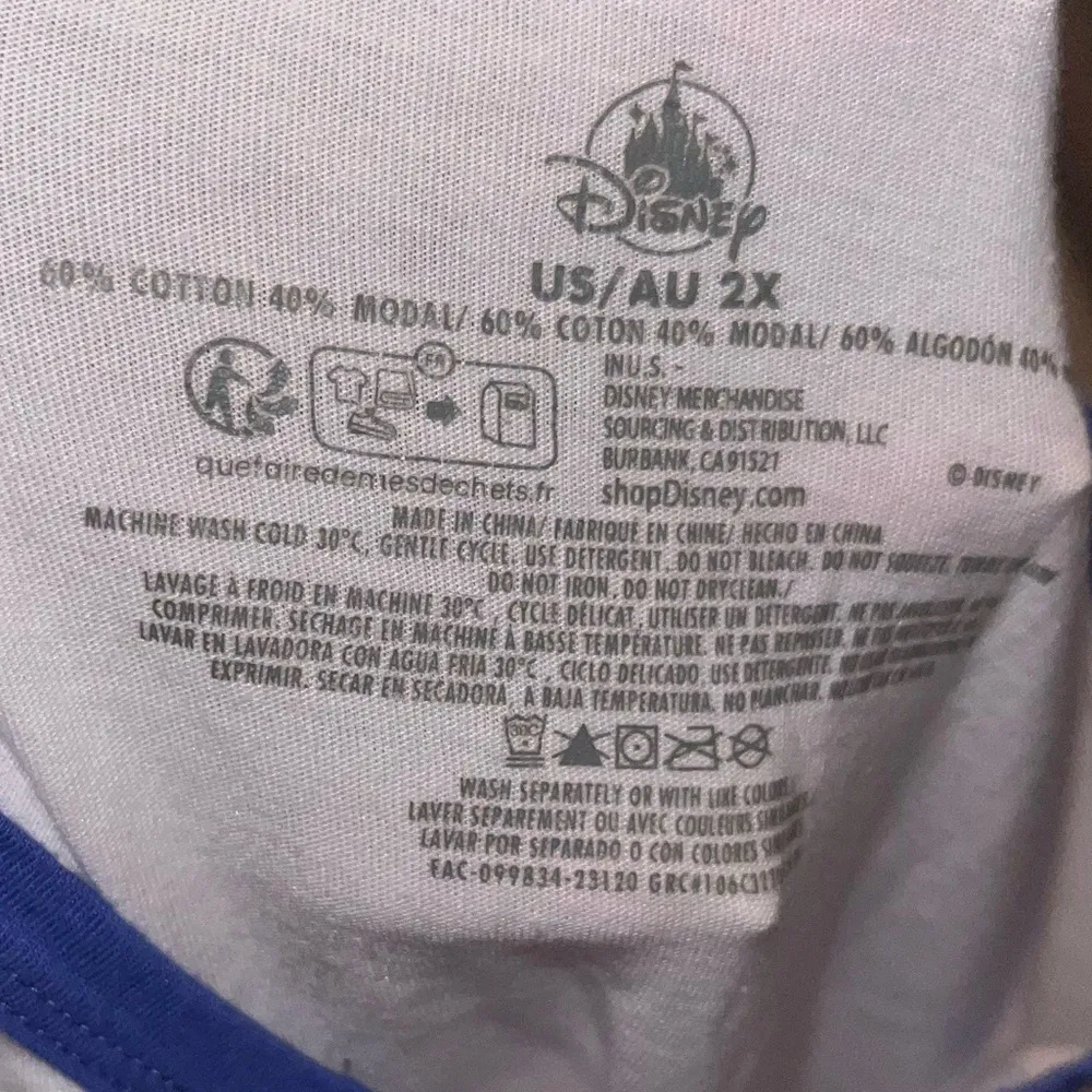 Cinderella Castle Ringer Tshirt White Magic Kingdom Disney Parks XXL 2X - Image 3