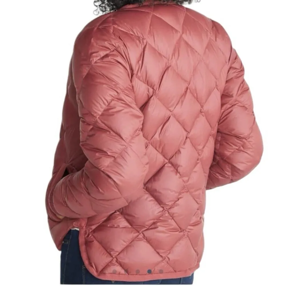 Marine Layer Laney Puffer Coat Jacket Duck Feather Down Maroon Size Medium - Image 2