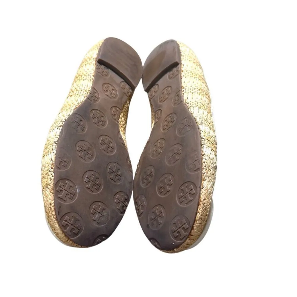 Tory Burch Reva Straw Flat  Size: 61/2 - Image 8