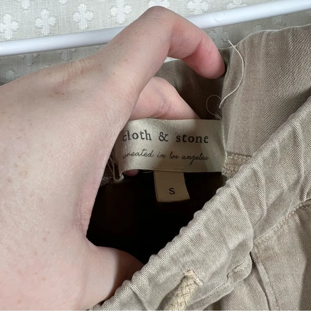 Anthropologie Cloth & Stone Taupe Brown High Rise Jogger Pants‎ - Image 5