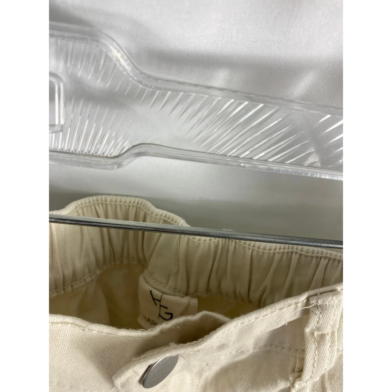 NWT Happily Grey Ivory Cargo Pant size XL White - Image 2