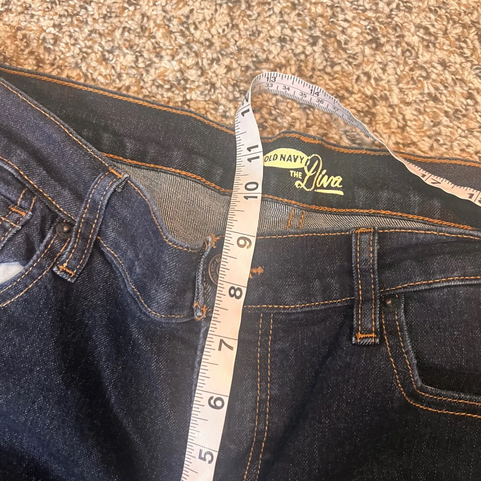 Old Navy The Diva Jeans Dark Wash Bootcut Women Size 12 Short - Image 5