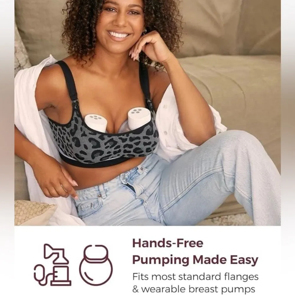 Momcozy nursing bra NEW cheetah leopard print stretch new Xl adjustable - Image 3