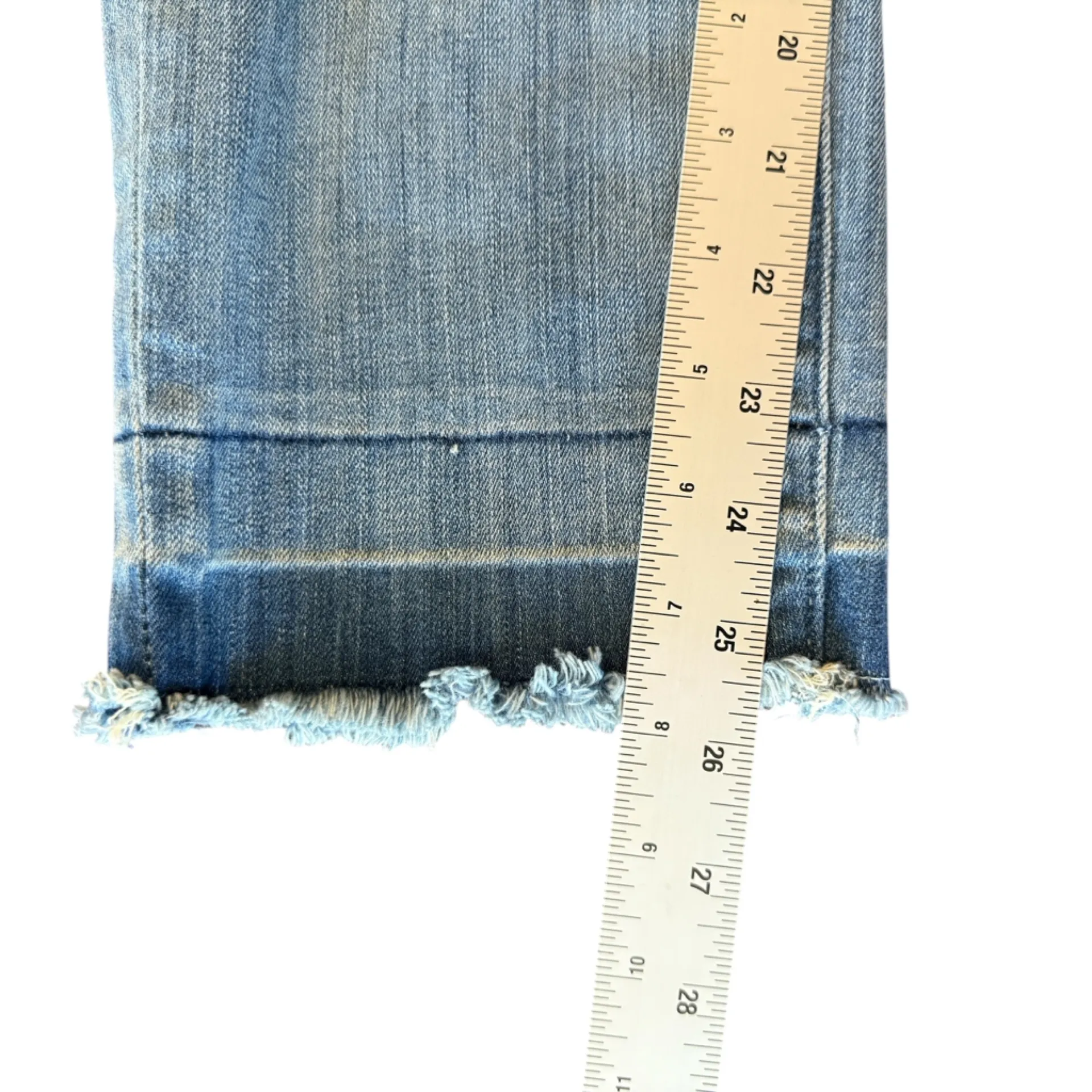 Pilcro and the Letterpress Anthropologie cropped Fit / Stet Jeans 32 Light Blue - Image 13