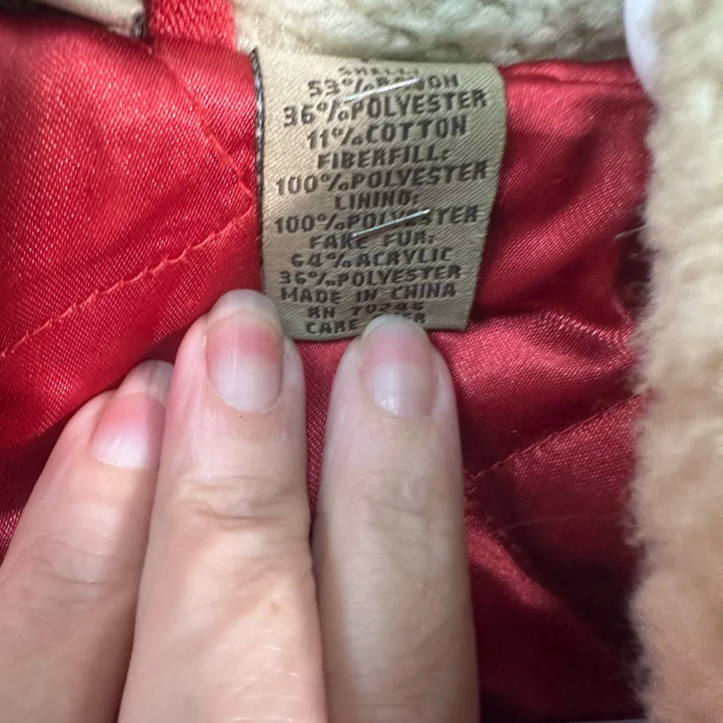 Ruff Hewn Vintage Red Jacquard Belted Coat Size Large EUC - Image 6