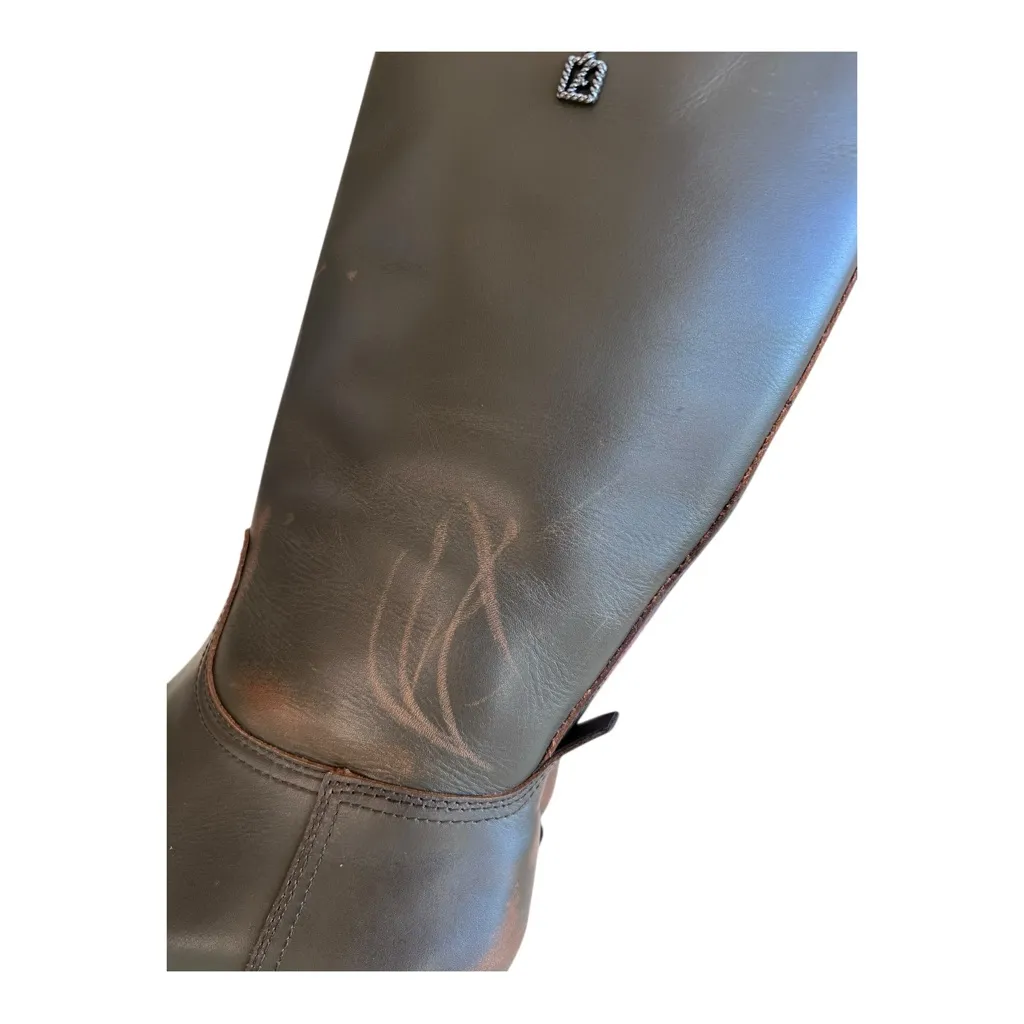 Franco Sarto Trevi Mid Calf Dark Brown Heeled Boots Size 6M - Image 12