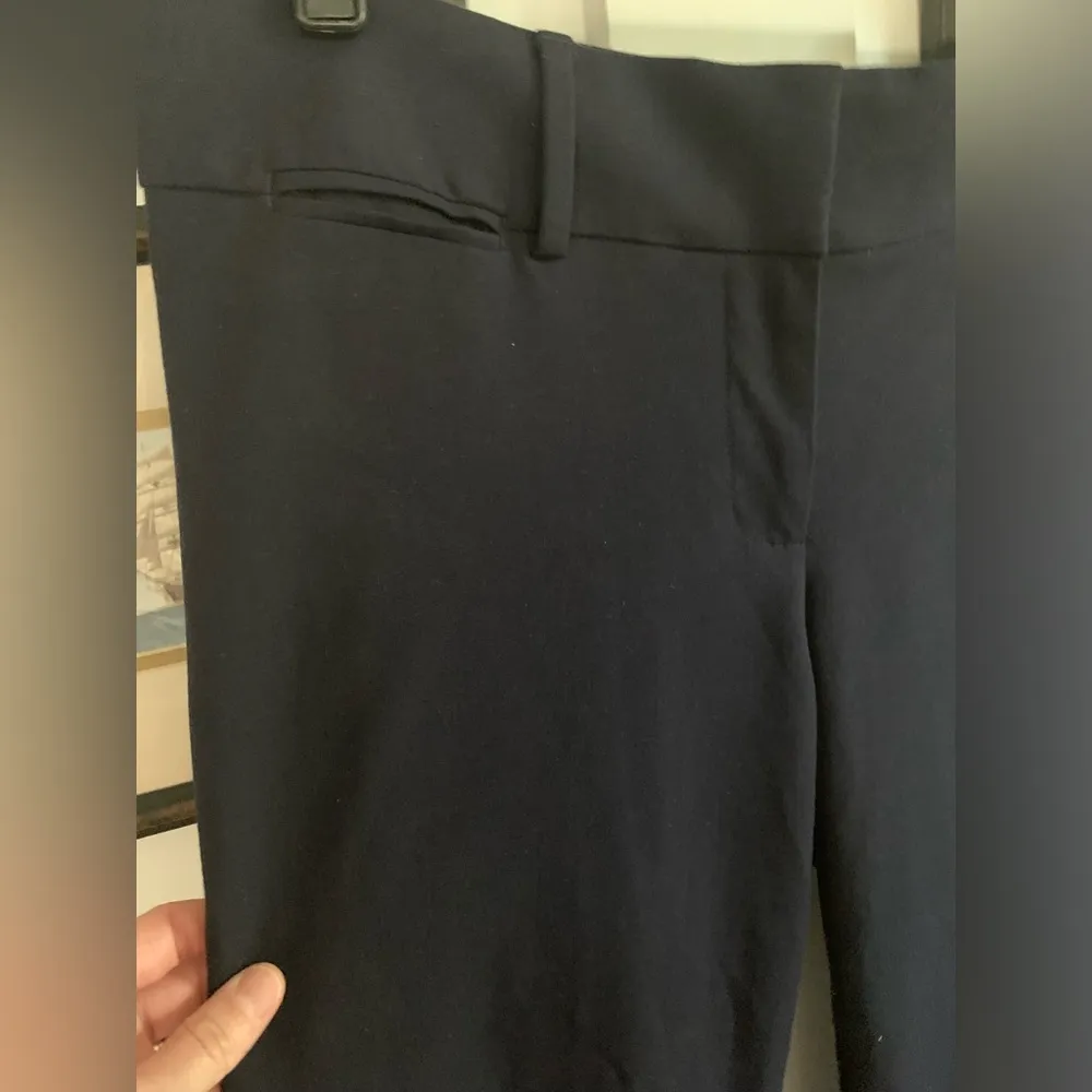 Navy Blue Ann Taylor Loft Marissa Trouser Size 8 Stretch Ankle Length Women’s - Image 2