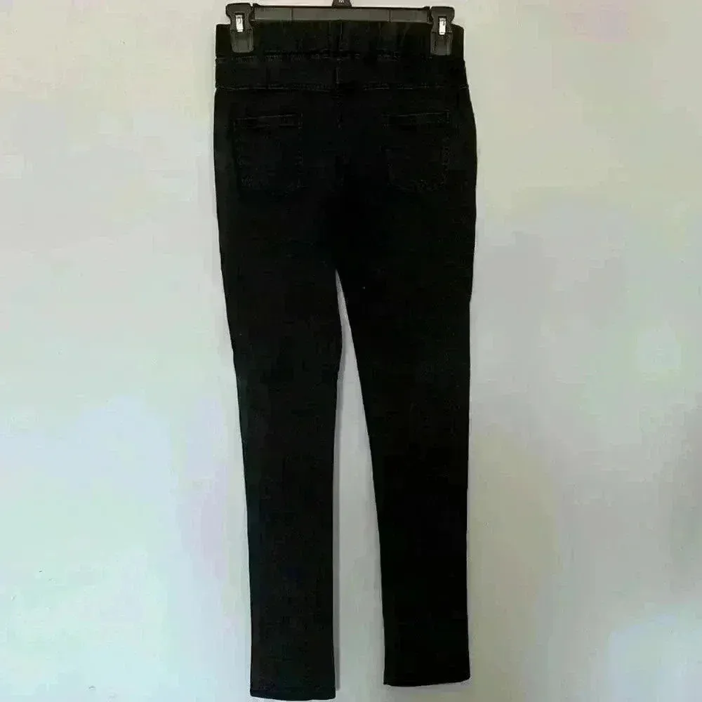 Floral Crochet Black Distressed Jegging Black Size undefined - Image 4