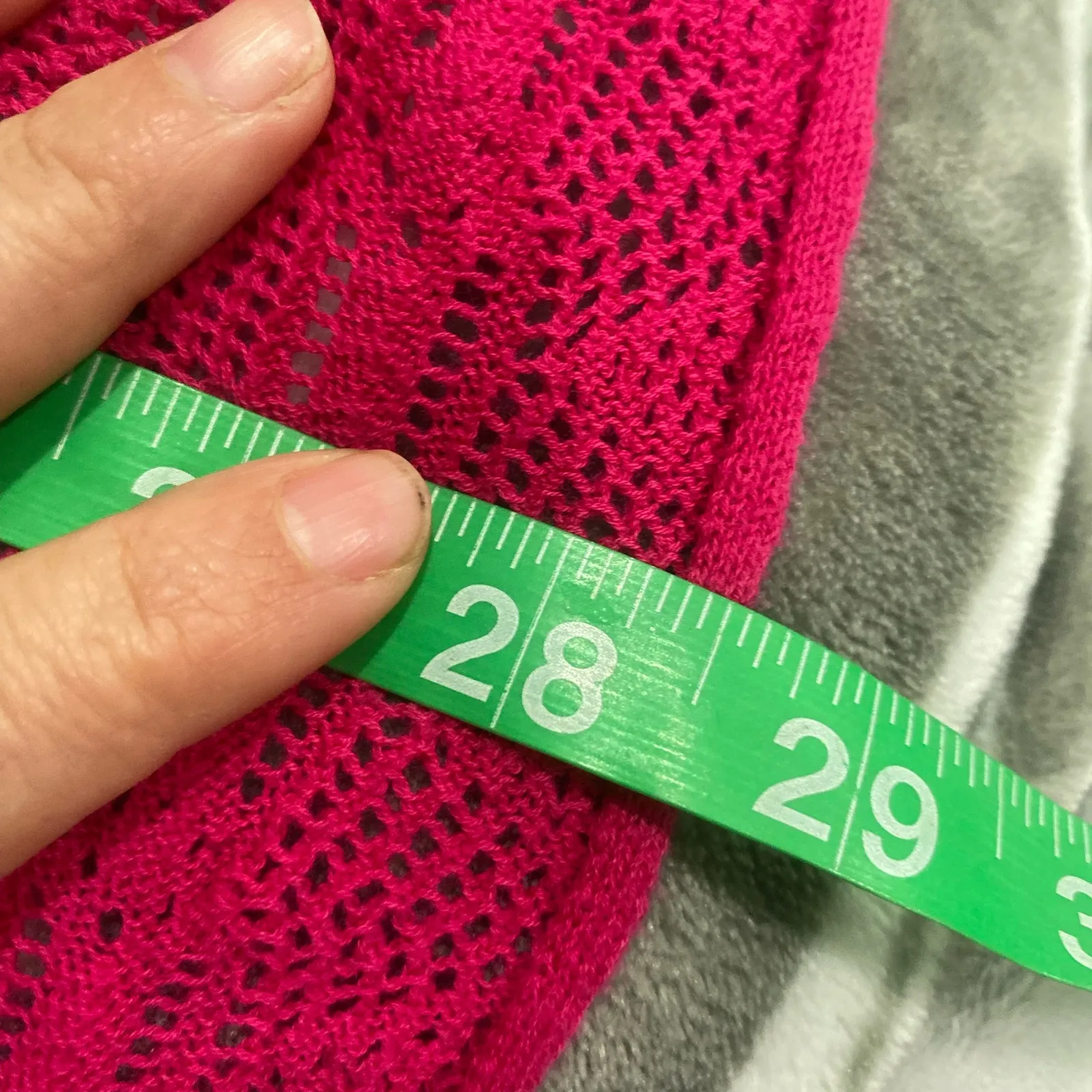 Lauren Ralph Lauren Lightweight Open Front Knit Hot Pink Cardigan Size S - Image 10