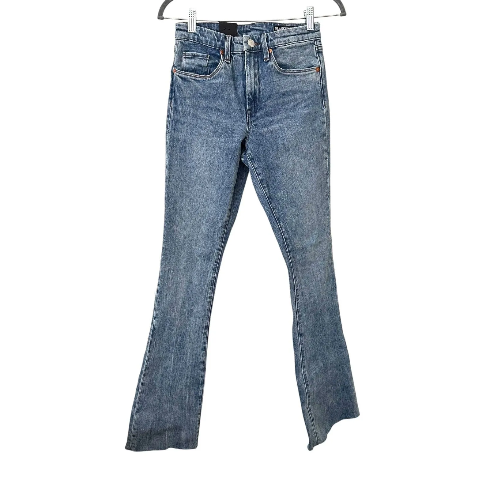 BLANKNYC The Hoyt Close Ranks Medium Wash High‎ Rise Mini Flare Denim NWT Sz 26 - Image 2