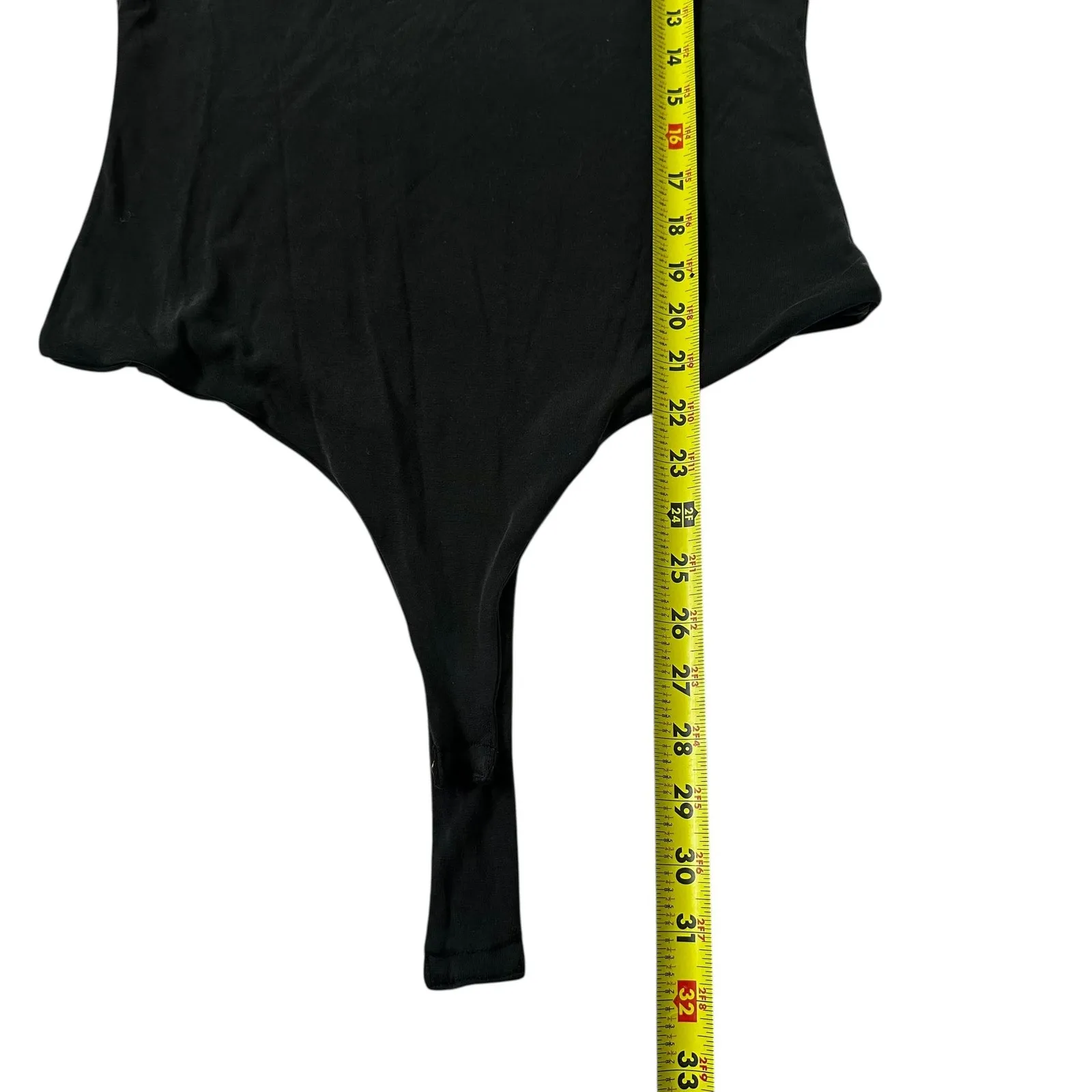 Gianni Bini Black Deep V-neck Bodysuit Women's Top Size Medium | 45-47-3 - Image 6