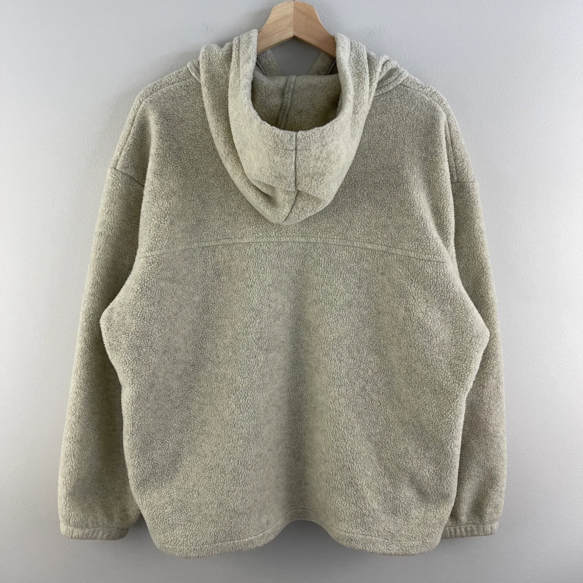 CABELA’S Vintage 90s Womens Beige Hooded Zip Up Canada Polartec Fleece Jacket - Image 9