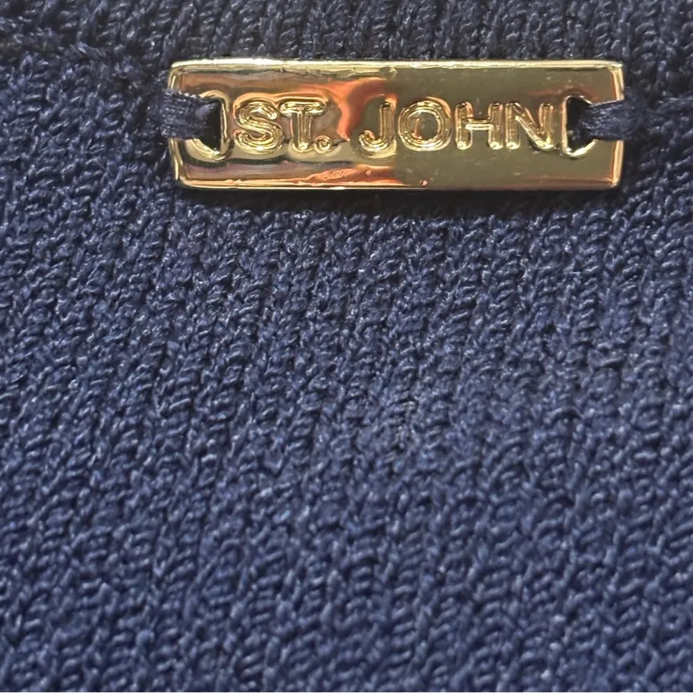 ST. JOHN Nautical sport vintage Navy sweater vest size PS - Image 4