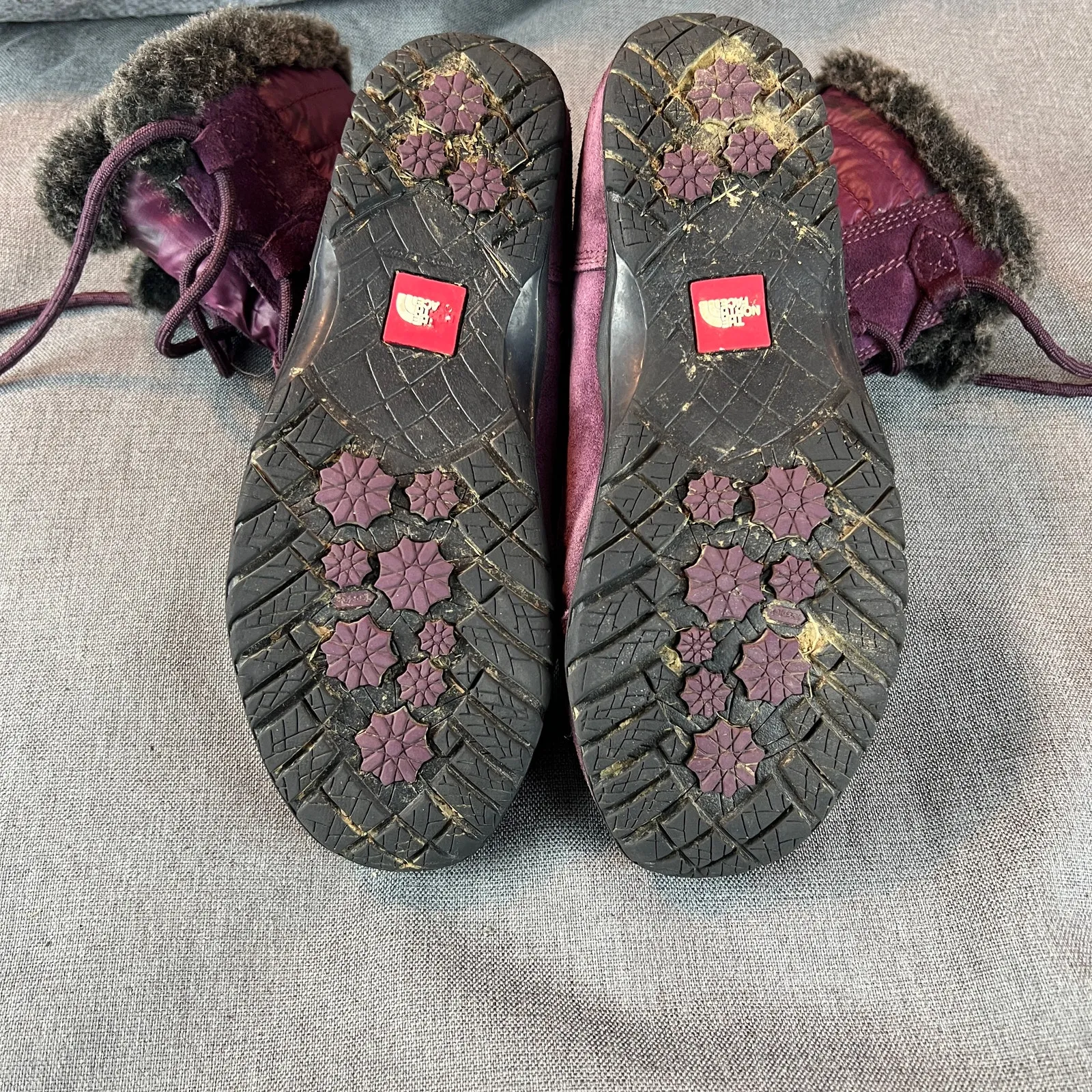 The North Face Nuptse Purna Ii Women Lifestyle Boots Fig/Weathered‎ Black Sz 7 - Image 7