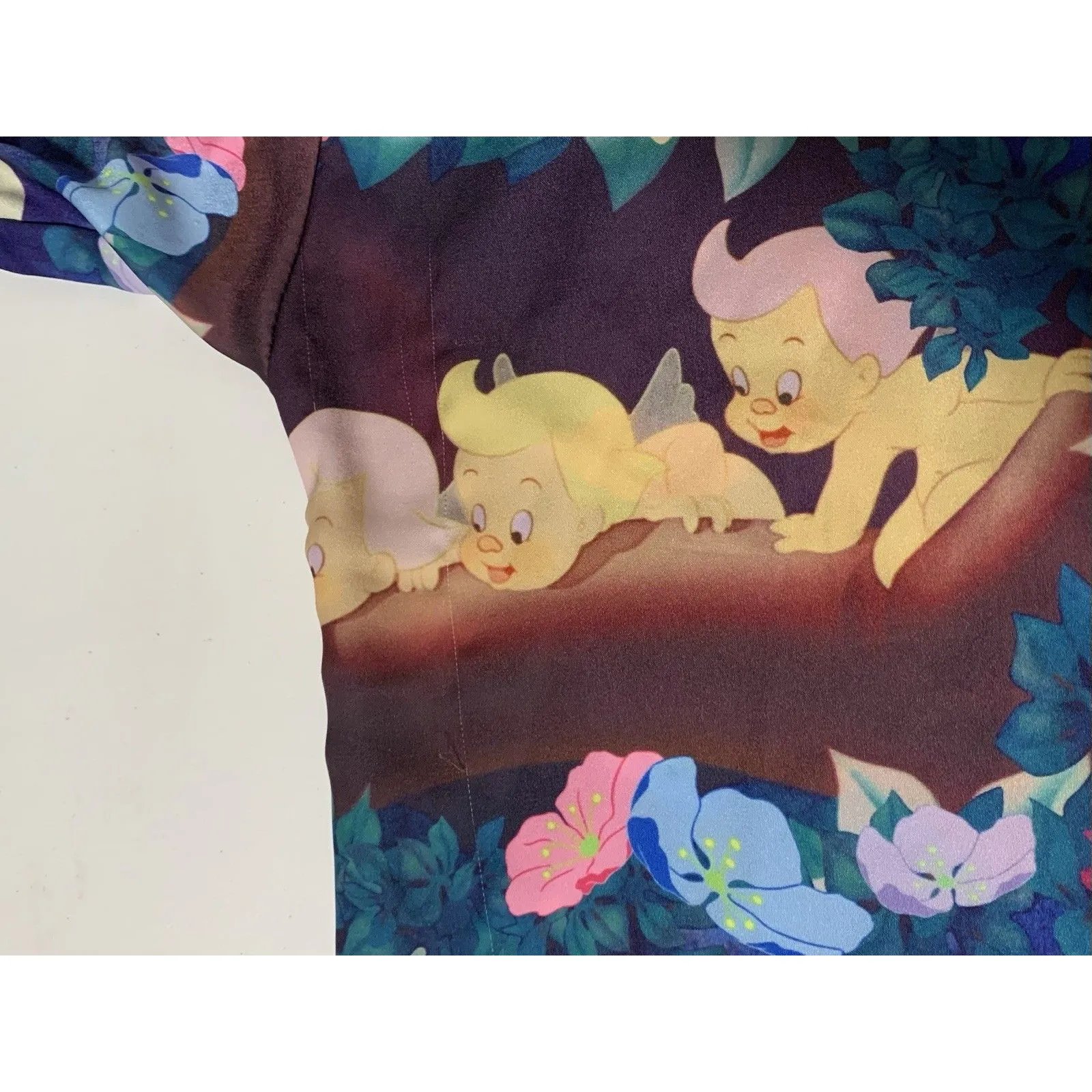 Peter Alexander Disney Fantasia PJ Top Shirt Sz M Pink Satin Cupids Pegasus - Image 9