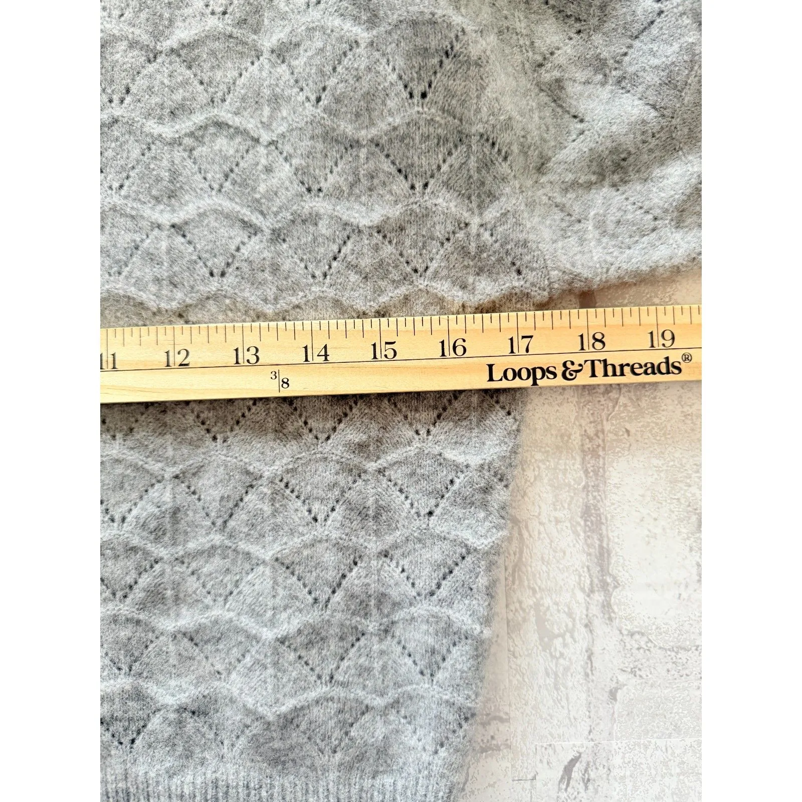 ASTR the Label Textured Turtleneck Wool Blend Light Gray Sweater Sz XS - Image 6