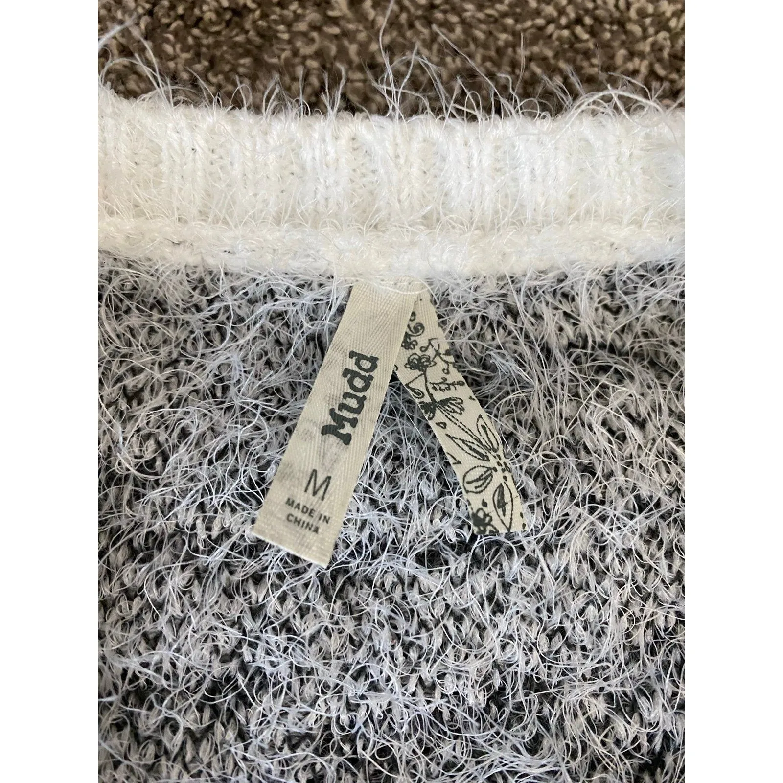 Mudd Zebra Print Fuzzy Open Front Cardigan – Size Medium – NWT - Image 3