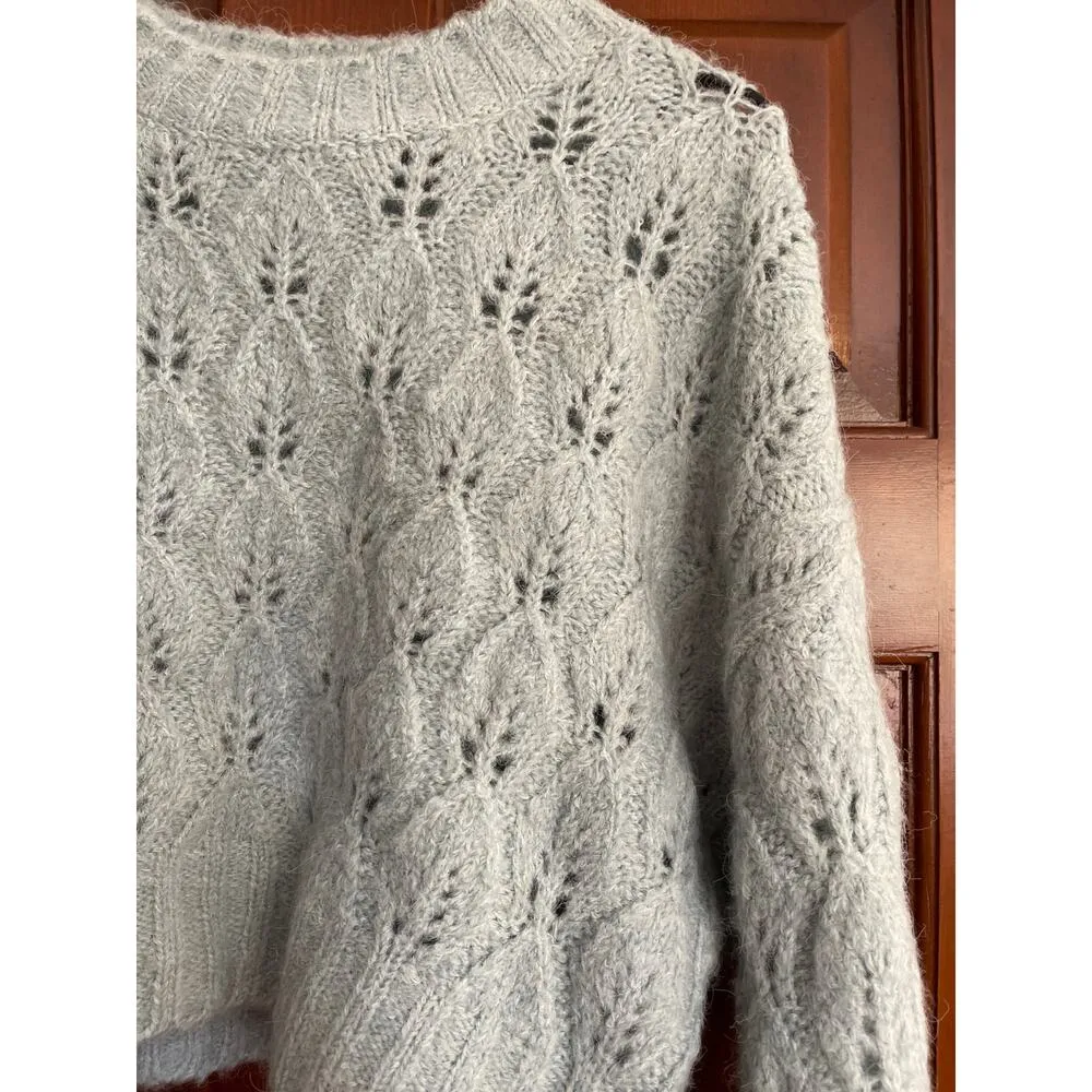 Topshop  cropped cable knit sweater M - Image 3