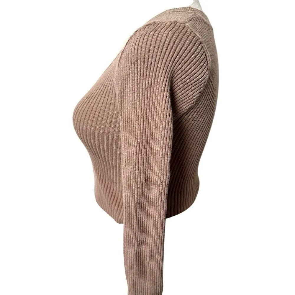 Ambiance Apparel tan long sleeved shirt - Image 4