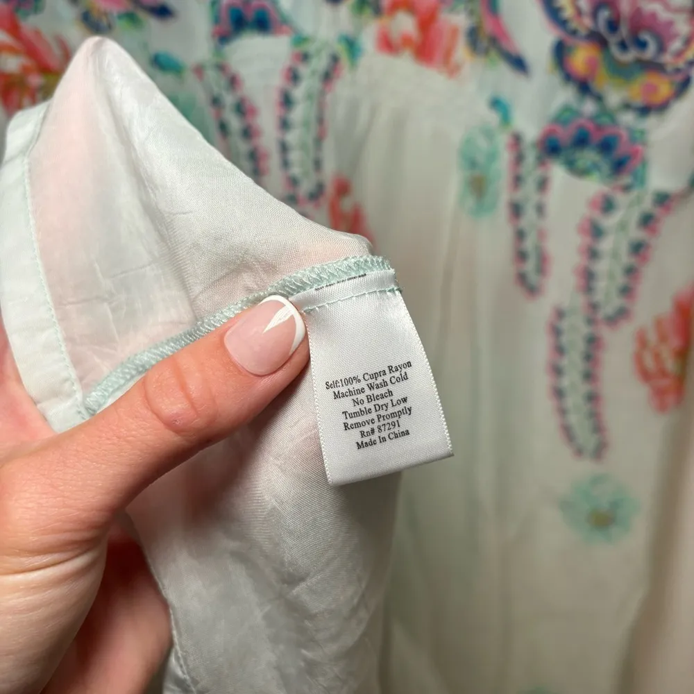 Johnny Was Floral Sheer Tunic - Image 8