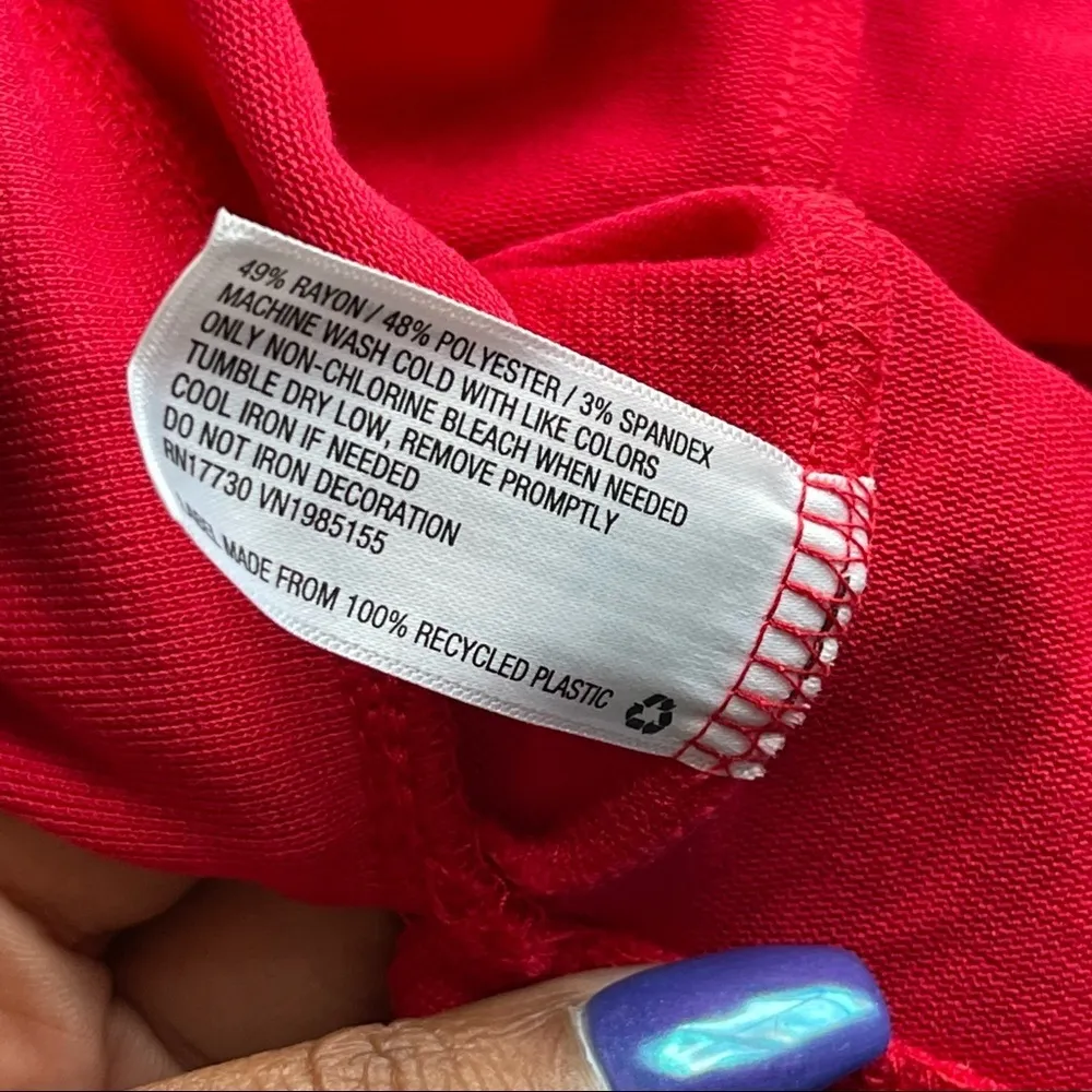 ISABEL MATERNITY | Red Santa Baby Long Sleeve T-shirt Sz L - Image 6