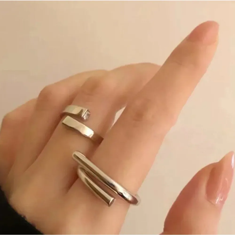 Unisex Solid Wrap‎ 925 Sterling Silver Band Ring, Adjustable - Image 8