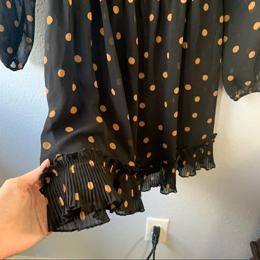 Off Shoulder Polka Dot Dress - Image 3