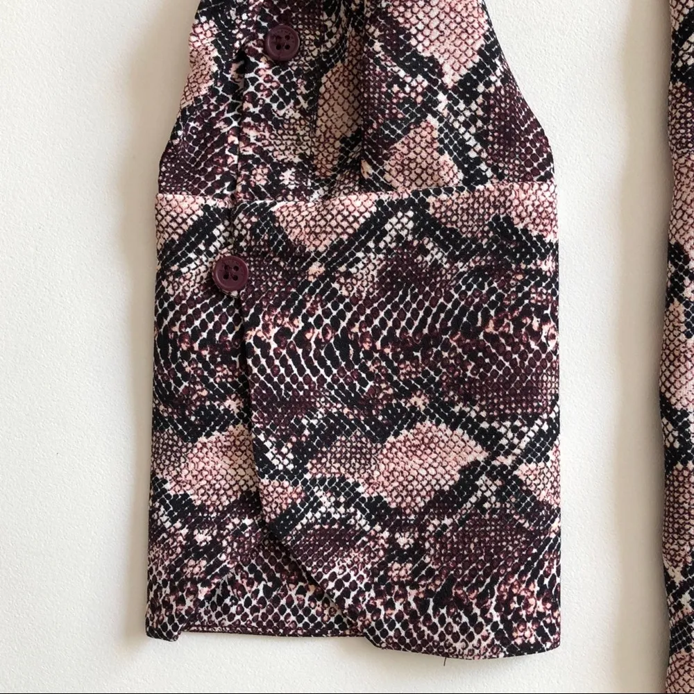 Equipment Bonnie Snake Print Keyhole Shift Dress S - Image 7