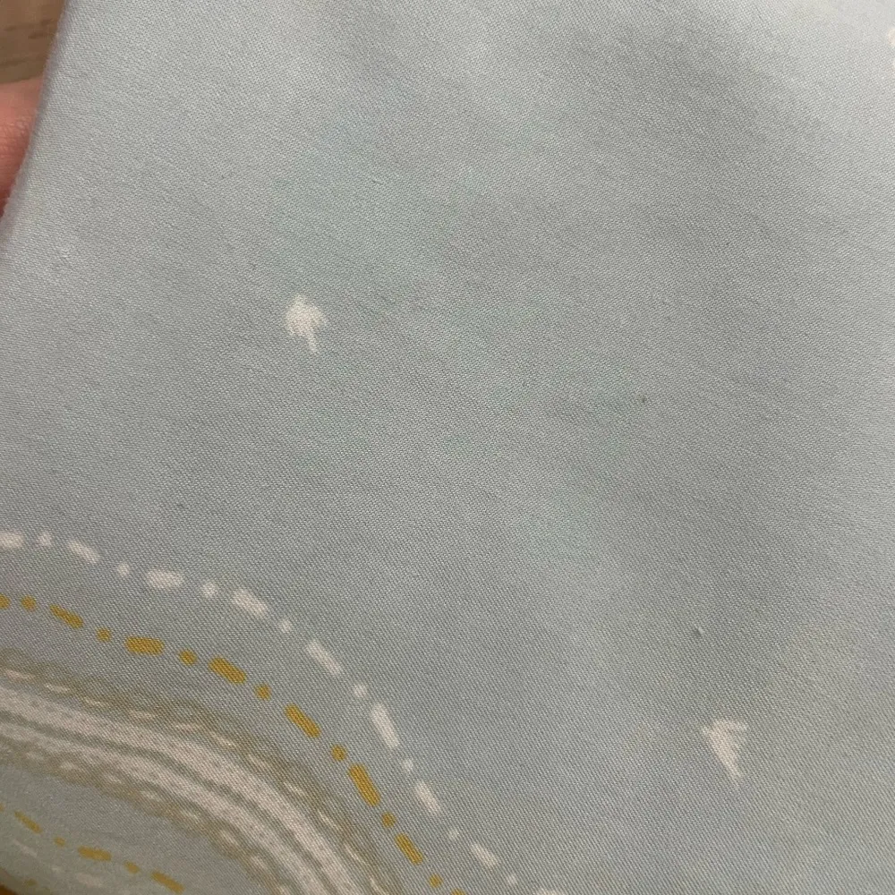 Patagonia Dress Halter Sweetheart Neckline Birds Botanical Geometric Baby Blue - Image 13