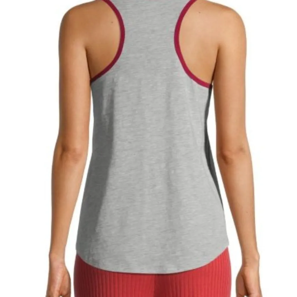 NWT Secret Treasures 2X Feelin' Wild Sleep Tank Top Gray Red Trim Sleeveless - Image 3