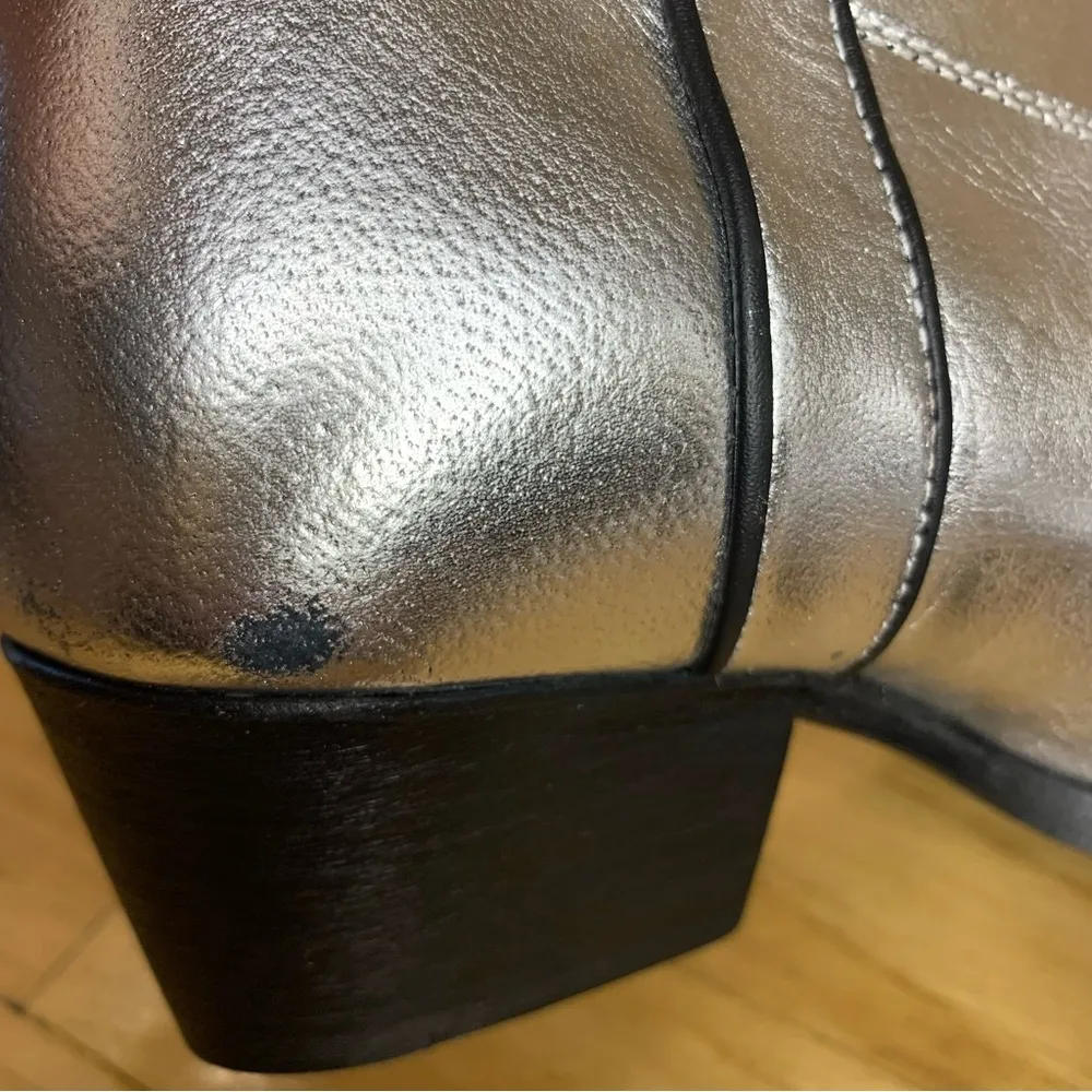 Free People Borderline Western Boots in Silver - Size 7.5 - Image 7