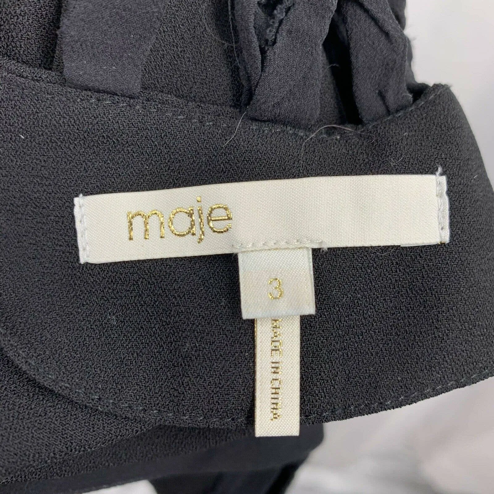 Maje‎ Faraco Black Braided Back Tank Large - Image 6