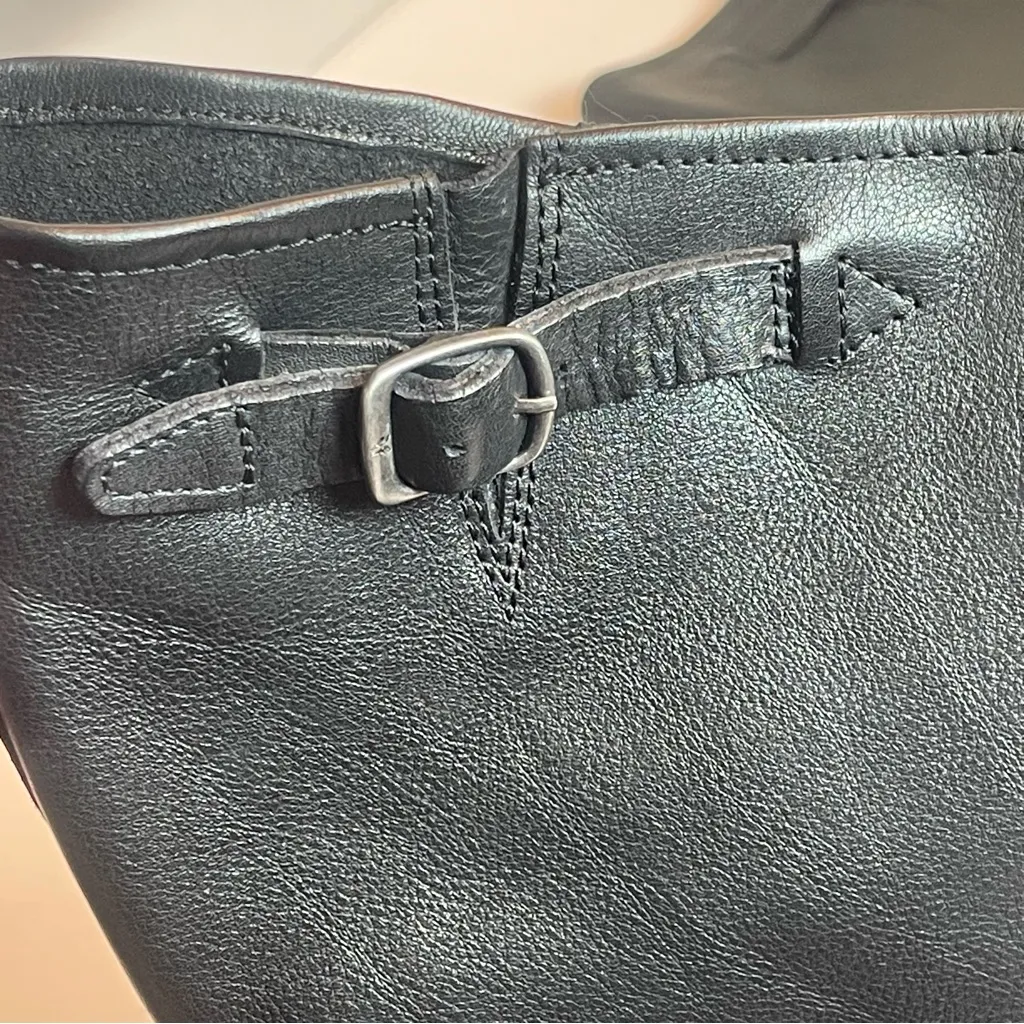 FRYE Veronica Flex Short Black Leather Moto Boots Bikercore Sz 7 Grunge Country - Image 13