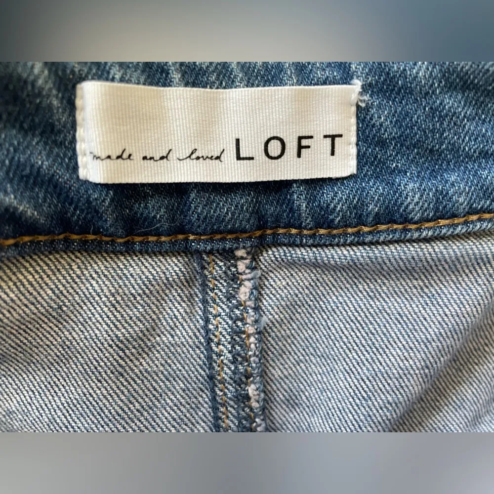 Loft  Denim Button Down Jean Skirt Size 14 - Image 4