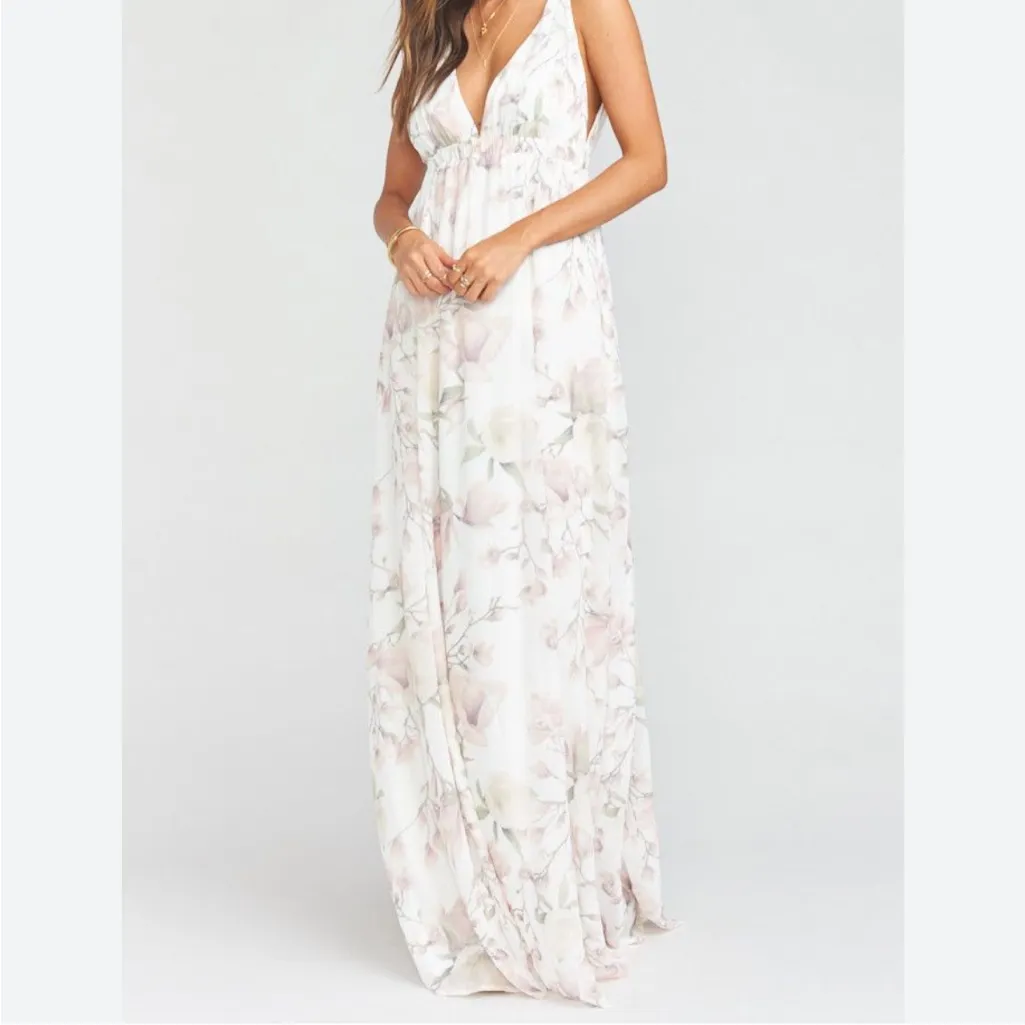 Show me your mumu floral maxi dress white XS - Image 3