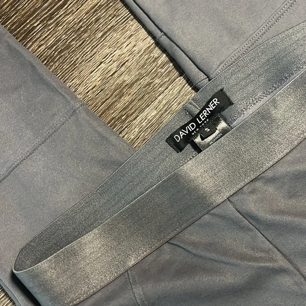 David Lerner Moto Leggings Gray Size Small | Revolve Stretch Knit Pants USA Made - Image 5