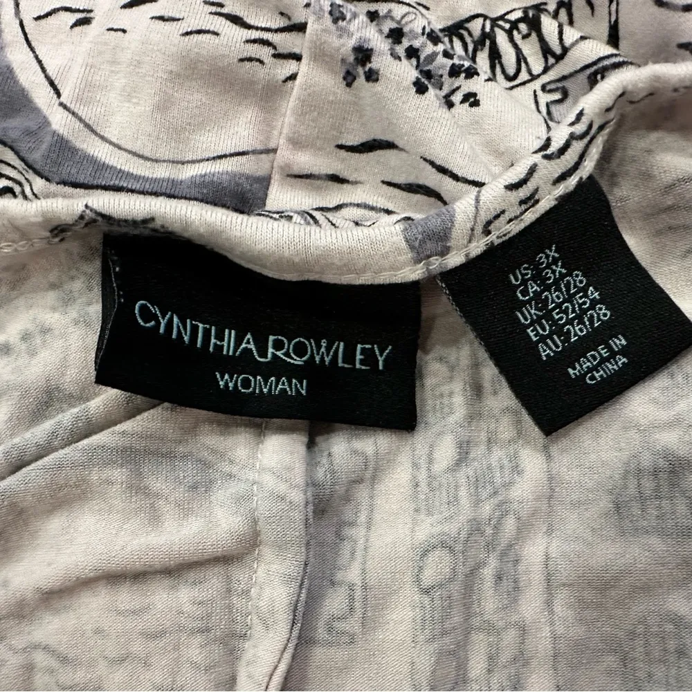 Cynthia Rowley Printed Rayon Blend Midi Dress 3X - Image 6