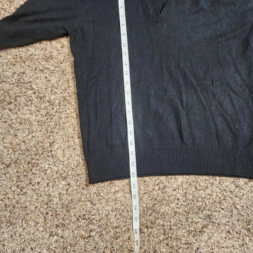 Vila Milano Sweater Womens Large Pullover Collared Black Short Sleeve Sweater - Image 5