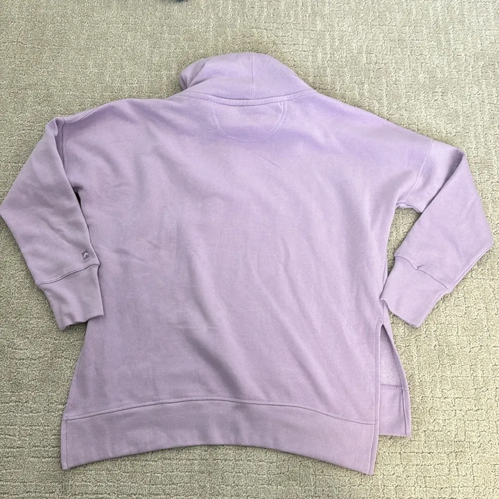 Park City Utah lavender purple mock turtleneck long sleeve pullover hoodie Size L - Image 5