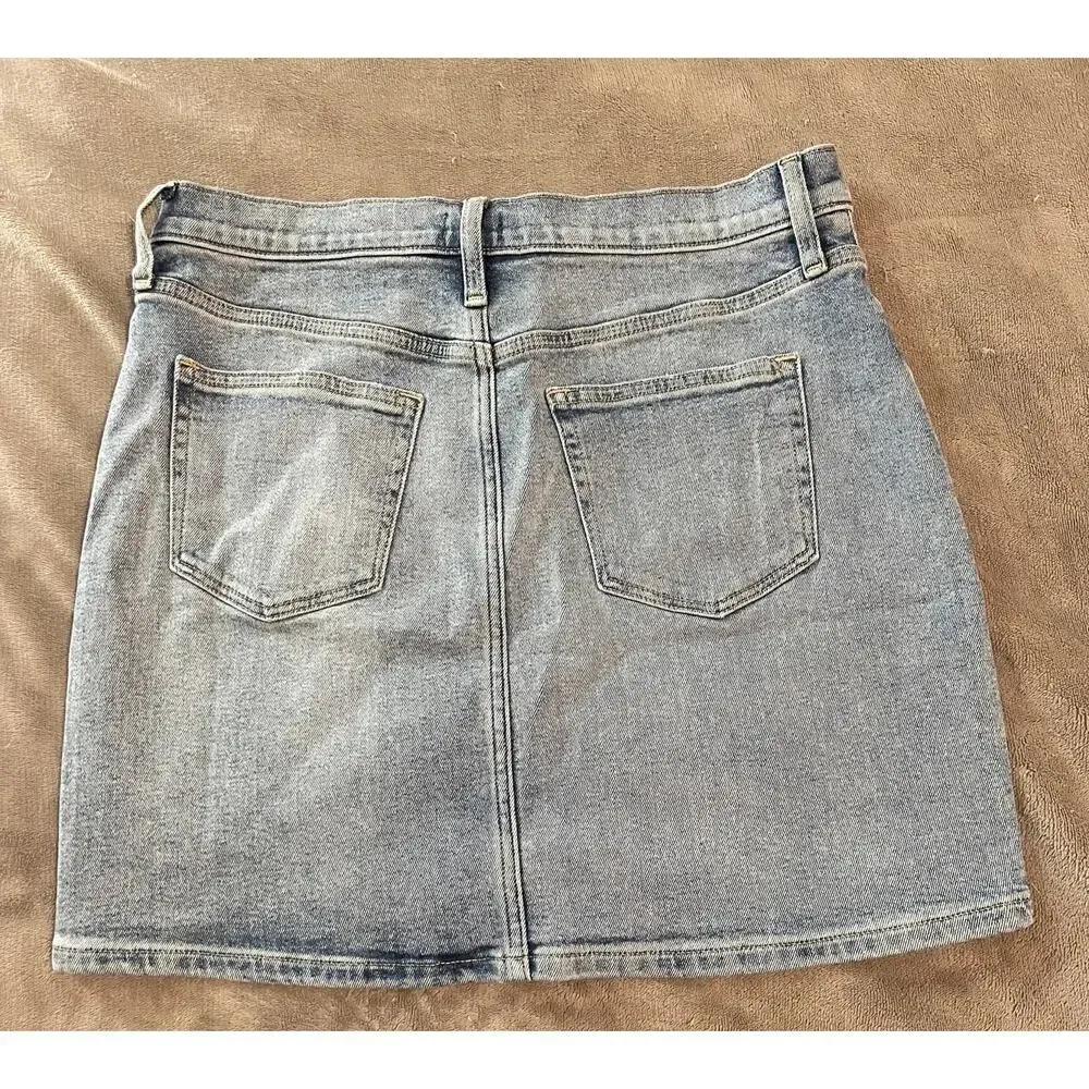 NWT J.Crew Size 4 Denim Mini‎ Skirt Indigo Dream Wash Y2K Preppy Classic 17” Blue - Image 4