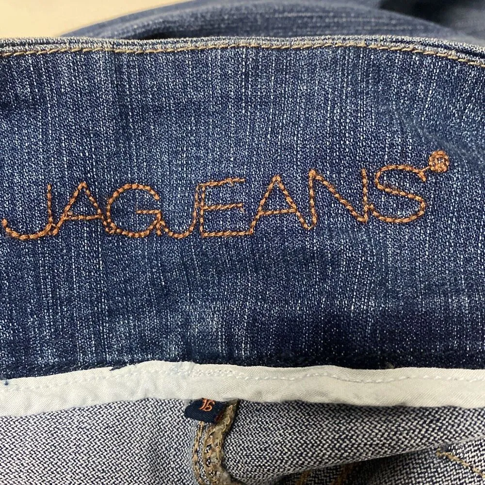 Jag Jeans Women's Sz 16 Medium Wash Blue Dive Stretchable High Rise Straight - Image 8
